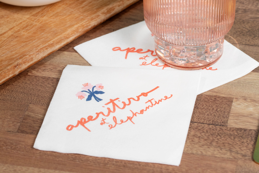 White Linen Cocktail Napkins - Premium Line