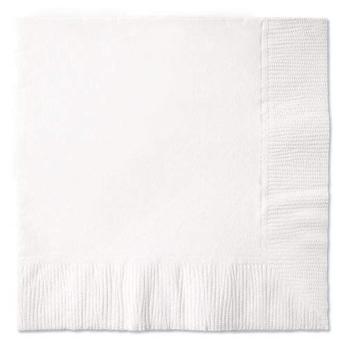 White Cocktail Napkin - Full Color
