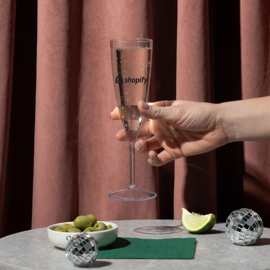 custom champagne glass