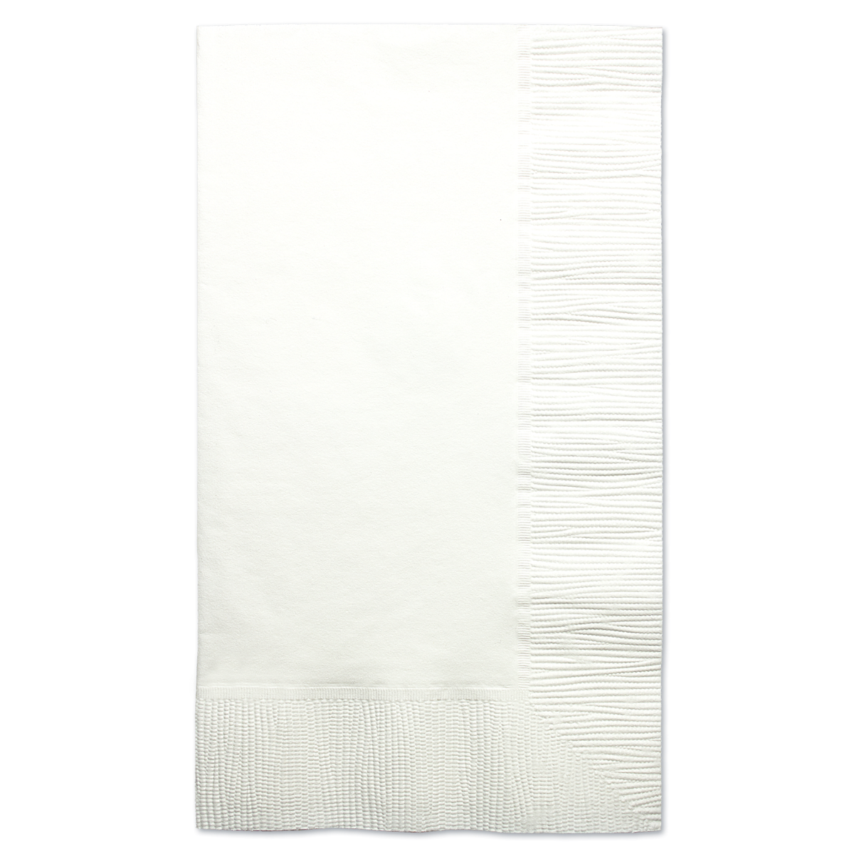 White Dinner Napkin - Foil Stamp