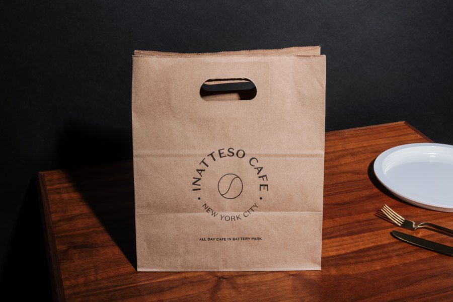 Natural Kraft Die Cut Handle Bags Printed Flexo