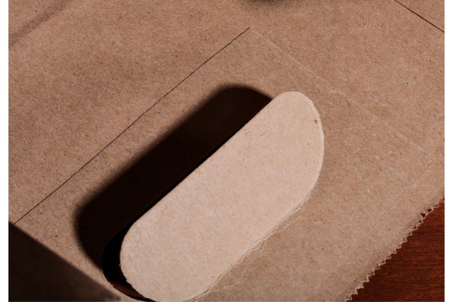 Natural Kraft Die Cut Handle Bags Printed Flexo