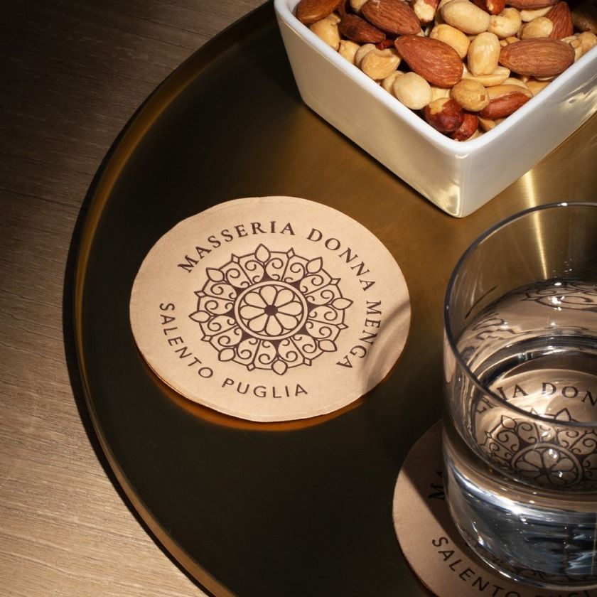 branded letterpress coasters