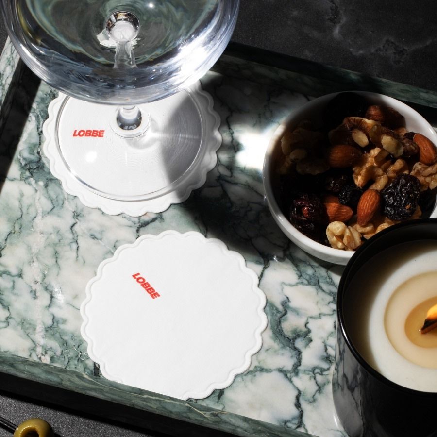 custom letterpress coasters