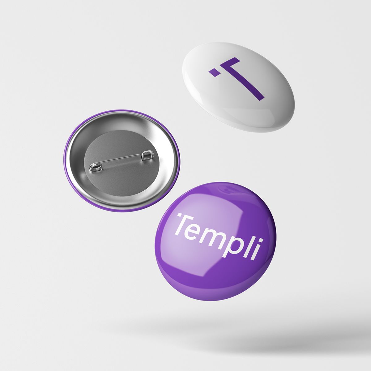 1" Round Lock Pin Button