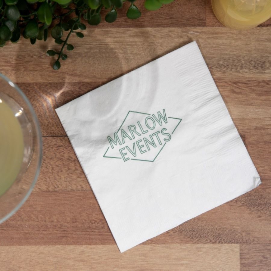 white cocktail napkins templi